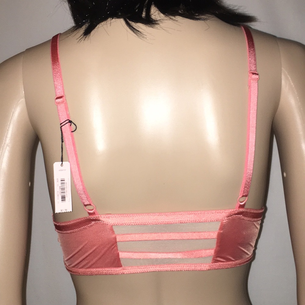 New VS Long Line Mesh Inset Triangle Bralette - Picture 4 of 8